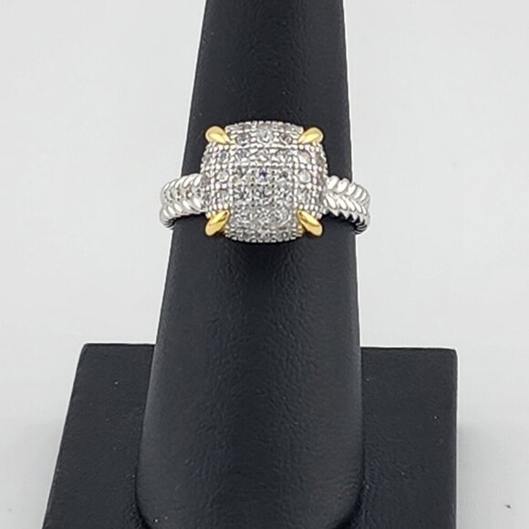 Sterling Silver 925 Ring with Cubic Zirconia Stones – Fresh, Elegant, and Brand - Picture 3 of 8
